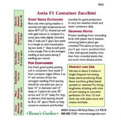 Renee's Garden Squash Summer Zucchini Astia 7 Renee's Garden Squash Summer Zucchini Astia -Felo Butik 5943 pb