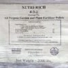 Nutri-Rich 4-3-2 Pellets (2000 Lb Tote)