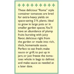 Renee's Garden Tomato Container Roma Inca Jewels -Felo Butik snv4235 flap